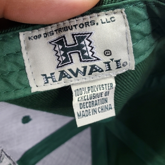 University of Hawaii Baseball Cap Hat Green Black - Picture 2 of 7